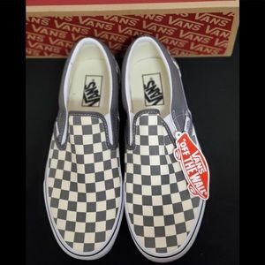 Vans slip on checkered Gray